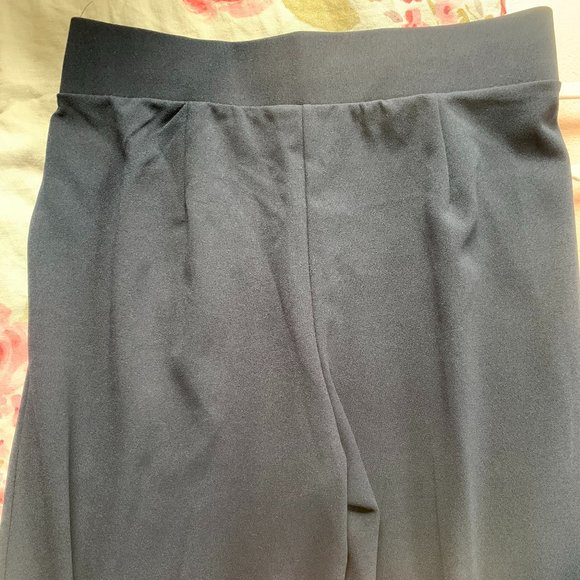 Francesca's Wide Leg Pant with Buttons Navy Blue - Picture 3 of 4